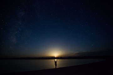 星空湖面