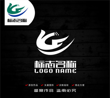 YG字母标志飞鸟科技logo