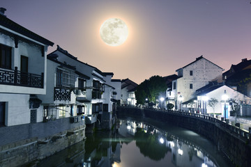 上海罗店古镇夜景