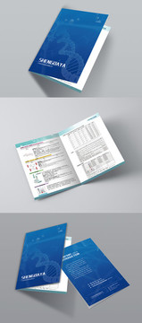 生物科技画册封套折页设计