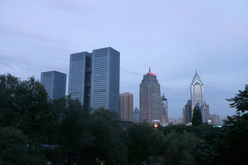 乌鲁木齐的夏天全景图