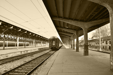 民国火车站月台