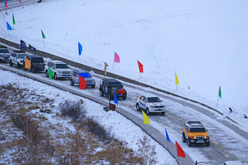 国际冰雪汽车挑战赛发车仪式