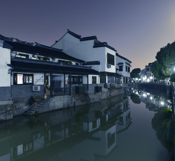 上海罗店古镇夜景