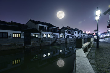 上海罗店古镇夜景