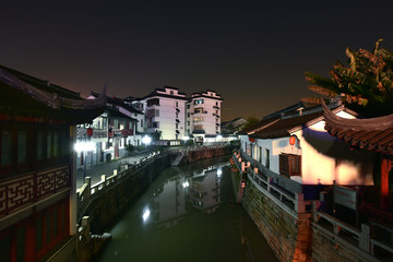 上海罗店古镇夜景