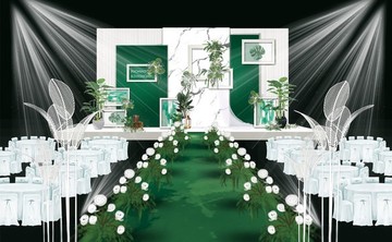 白绿色婚礼