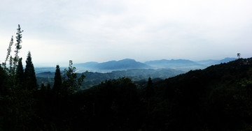 水墨远山背景