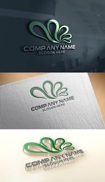 绿色文艺小清新logo设计