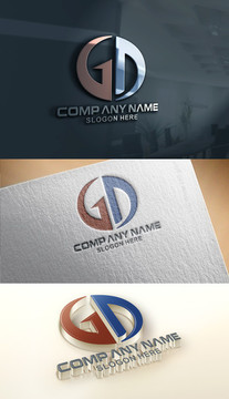 GD字母组合logo设计
