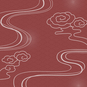 中国风传统红色背景