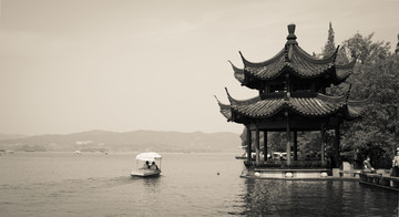 杭州西湖怀旧照片