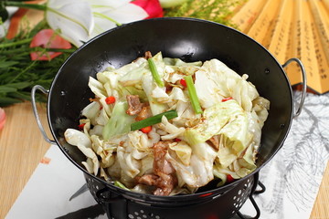 干锅白菜圆白菜