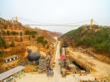 航拍海阳地雷战旅游景区