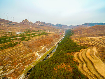 航拍海阳地雷战旅游景区