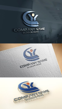 Y字母企业团队logo设计