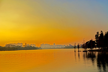 东莞松山湖黄昏风景