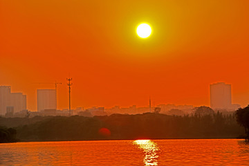 松山湖日落风景