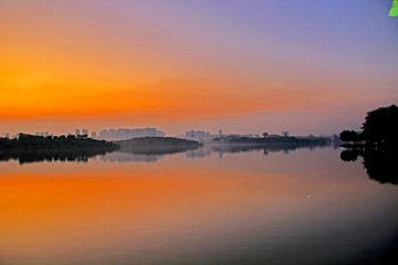 松山湖黄昏风景