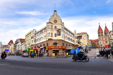 青岛中山路街景