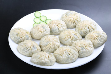 薄皮素包子