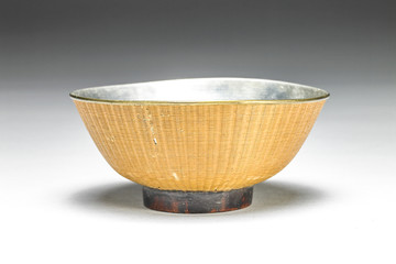 锡胎竹编碗