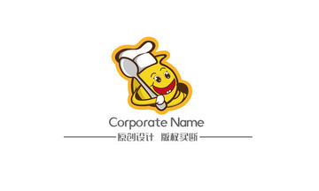 厨师卡通元素图形logo