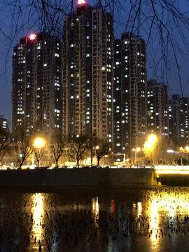 小城住宅夜景