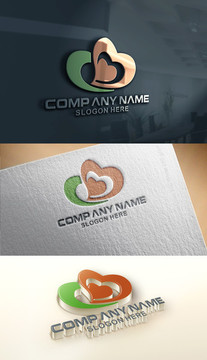 爱心社区社团logo设计