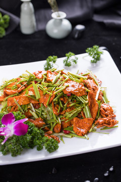 西芹炒肉