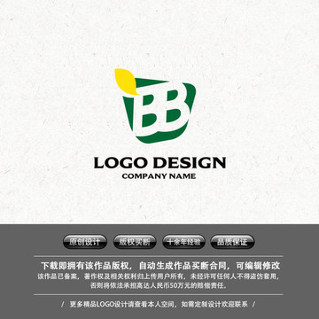 字母B汉字田农产品LOGO