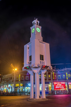 福建泉州西街钟楼夜景