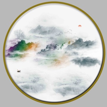 云雾抽象画