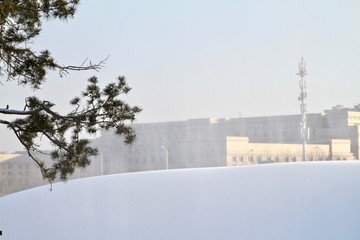 雪濛濛的城市