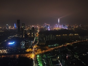 航拍深圳夜景