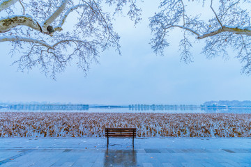 杭州西湖雪景