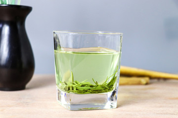 绿茶新茶茶汤干茶茶素材