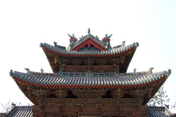韩城城隍庙戏台斗拱飞檐