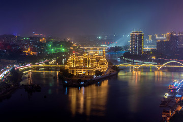 福建福州闽江夜景