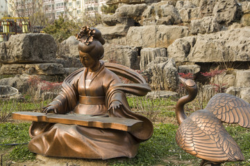 唐代仕女铜雕