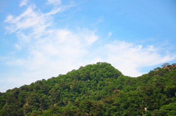 千山五佛顶山顶观群山风光