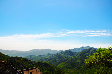 千山五佛顶山顶观群山风光