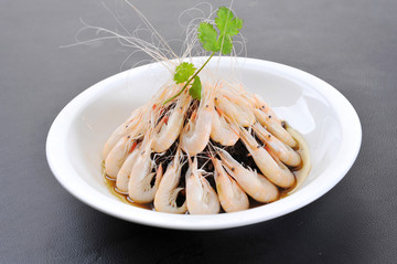 梅干菜蒸白虾