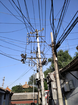 北京胡同架空线