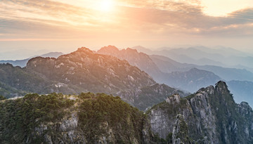 黄山晚霞