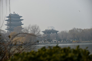 大明湖冬景