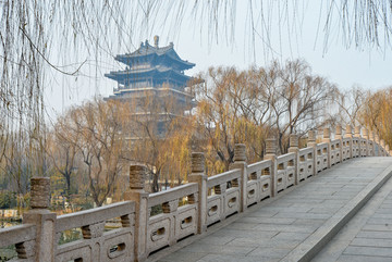 大明湖冬景