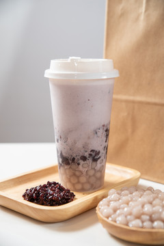 紫米珍珠奶茶