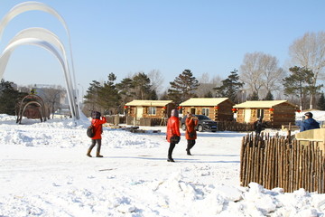 冰雪公园木屋