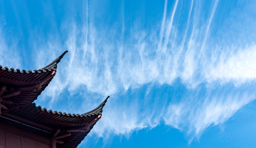 南京夫子庙尊经阁的天空